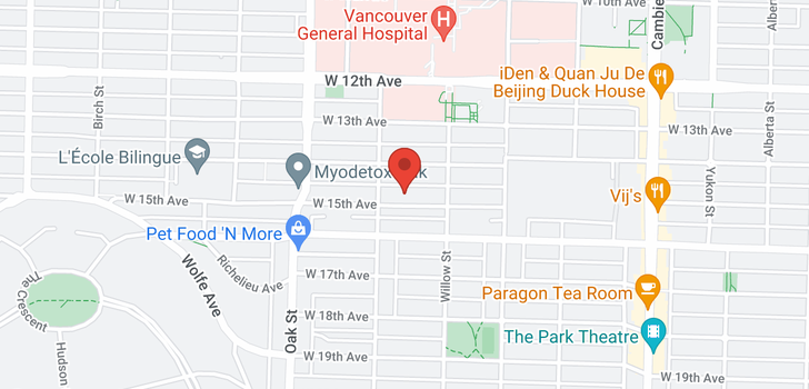 map of 104 865 W 15TH AVENUE